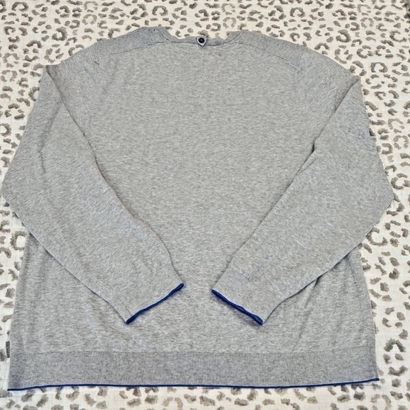 TED BAKER London Men's V-Neck Lightweight Logo Sweater; Gray; UK Size 6/US Small - Picture 6 of 6